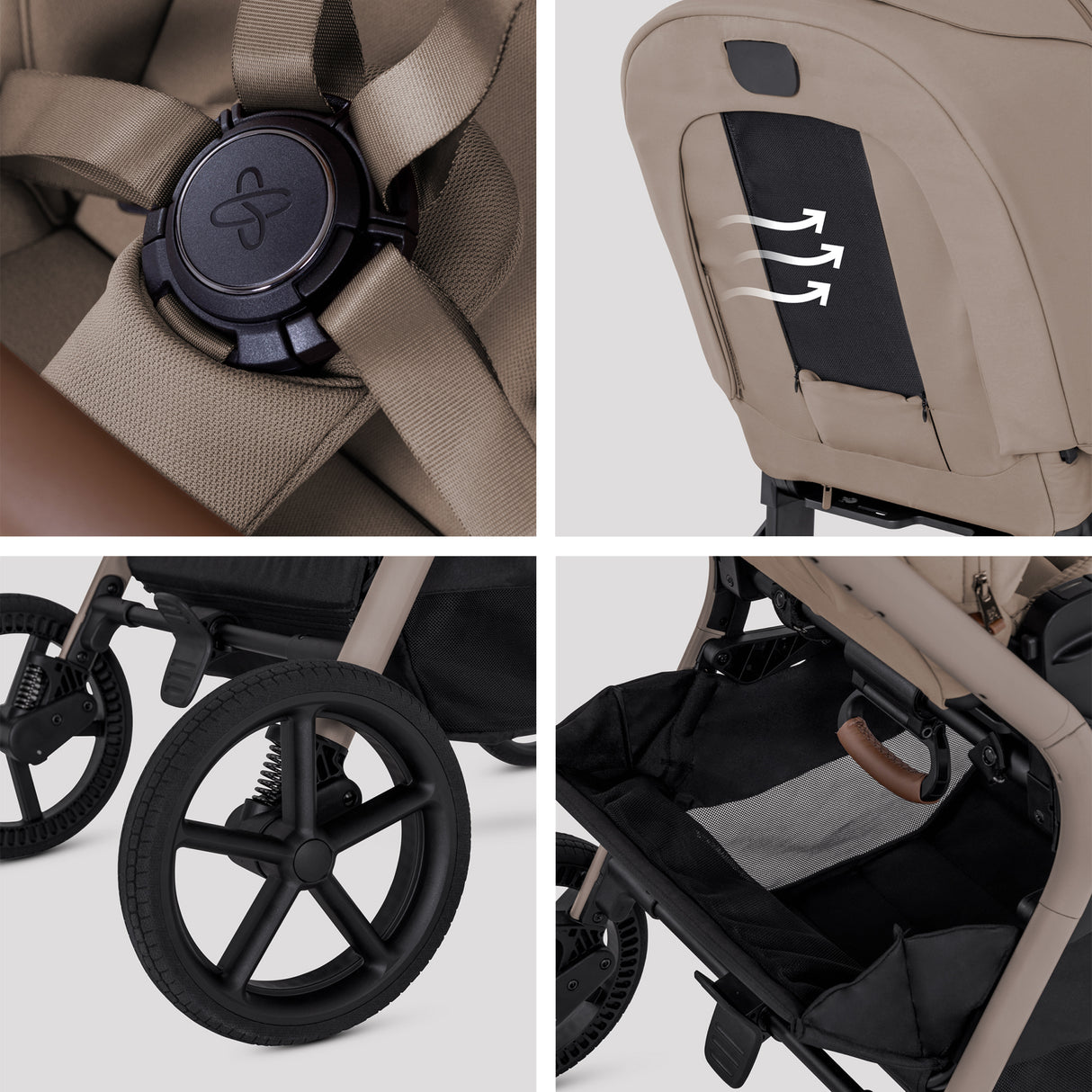 Silver Cross Breez Pushchair Bundle with Accessories - Champagne