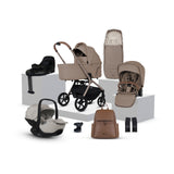 Silver Cross Breez Ultimate Travel System with Glide Plus 360 and ISOFIX Base - Champagne