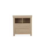 CuddleCo Burford 2 Piece Nursery Furniture Set with Cot Bed and Dresser - Oak