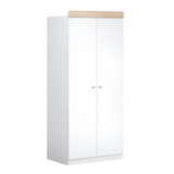 Little Acorns Burlington Double Nursery Wardrobe – White / Oak