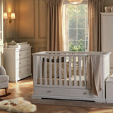 CuddleCo Beaumont 2 Piece Nursery Furniture Set with Cot Bed and Dresser - White