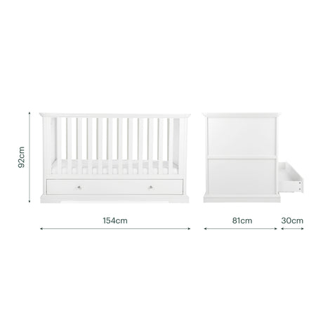 CuddleCo Beaumont Cot Bed - White