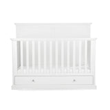 CuddleCo Beaumont Grand 3 Piece Nursery Furniture Set with Cot Bed, Dresser & Wardrobe - White