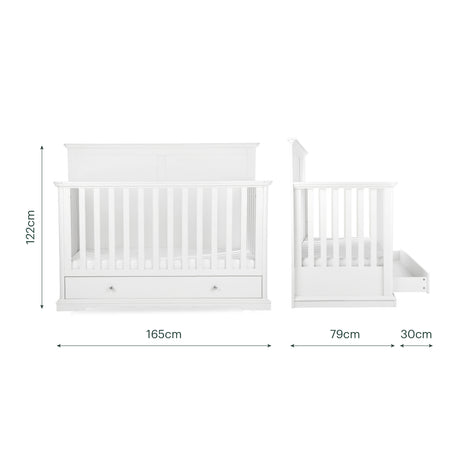 CuddleCo Beaumont Grand Cot Bed - White
