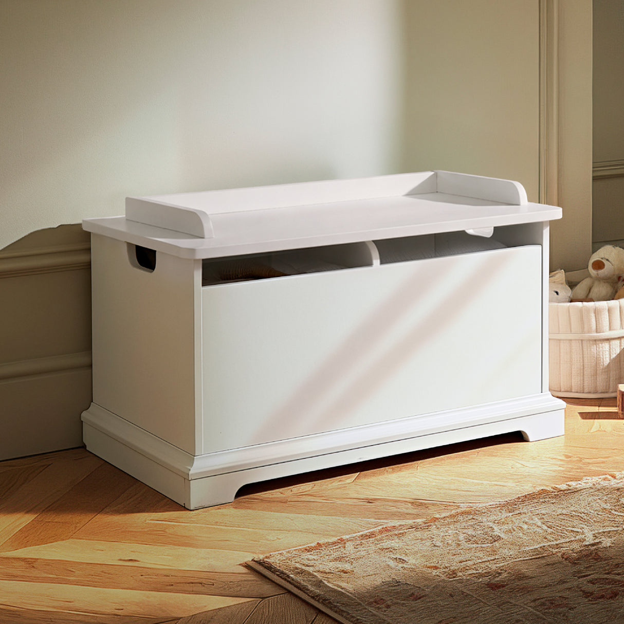 CuddleCo Beaumont Toy Storage Box - White