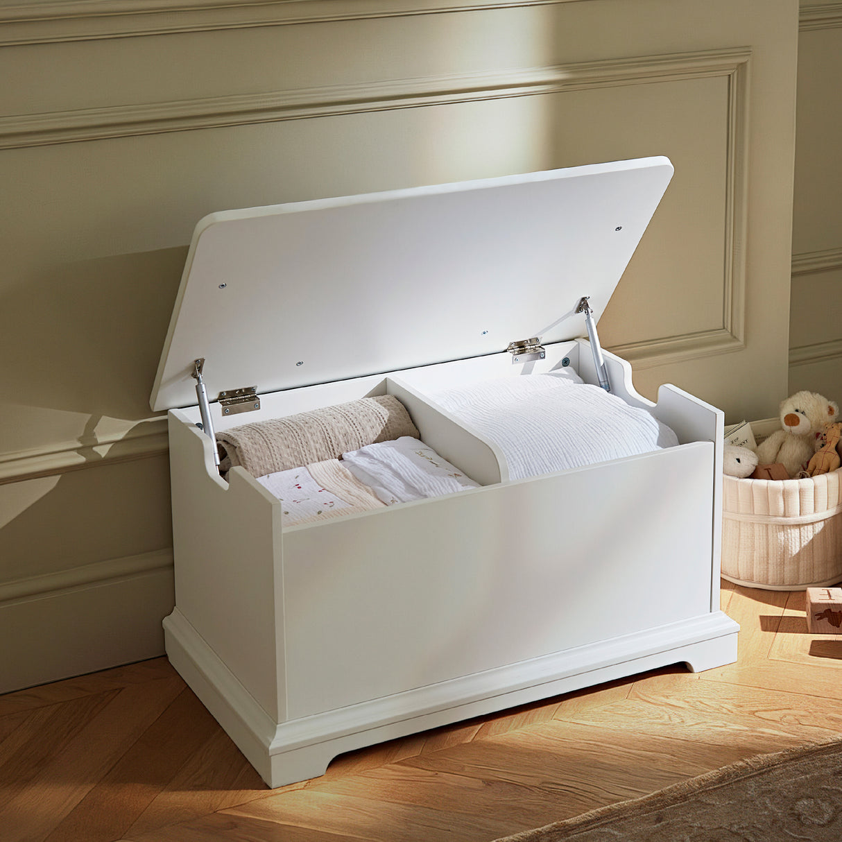 CuddleCo Beaumont Toy Storage Box - White
