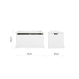 CuddleCo Beaumont Toy Storage Box - White