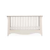 CuddleCo Clara Luxe 3 Piece Nursery Furniture Set with Cot Bed, Dresser & Wardrobe - Cashmere & Ash