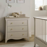 CuddleCo Clara 2 Piece Nursery Furniture Set with Cot Bed and Dresser - Cashmere