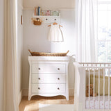 CuddleCo Clara 2 Piece Nursery Furniture Set with Cot Bed and Dresser - White