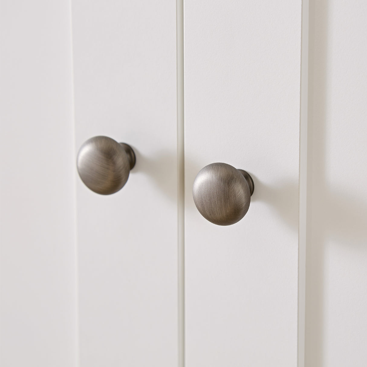 CuddleCo Clara 3 Piece Nursery Furniture Set with Cot Bed, Dresser and Wardrobe - White