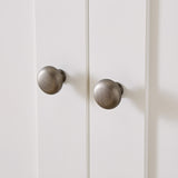 CuddleCo Clara 3 Piece Nursery Furniture Set with Cot Bed, Dresser and Wardrobe - White