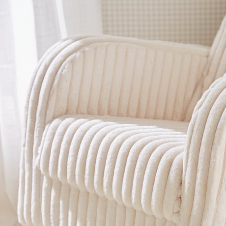 Cuddle Co Etta Faux Fur Nursing Chair - Cream