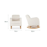 Cuddle Co Etta Faux Fur Nursing Chair - Cream