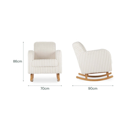 Cuddle Co Etta Faux Fur Nursing Chair - Cream