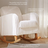 Cuddle Co Etta Faux Fur Nursing Chair - Cream