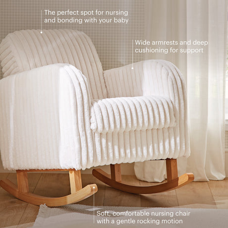 Cuddle Co Etta Faux Fur Nursing Chair - Cream