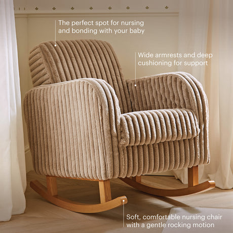 Cuddle Co Etta Faux Fur Nursing Chair - Mink