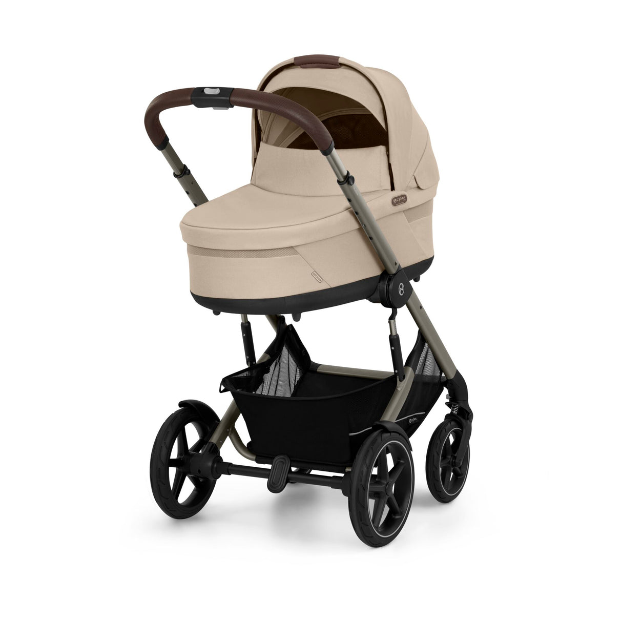 Cybex Talos S Lux Carrycot Travel System with Cloud T Car Seat & ISOFIX Base - Almond Beige