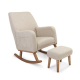 Babymore Callie Nursing Chair with Foot Stool - Oatmeal