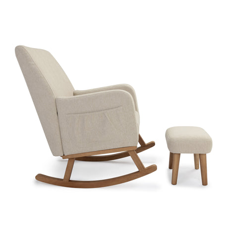 Babymore Callie Nursing Chair with Foot Stool - Oatmeal