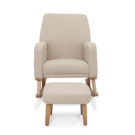 Babymore Callie Nursing Chair with Foot Stool - Oatmeal