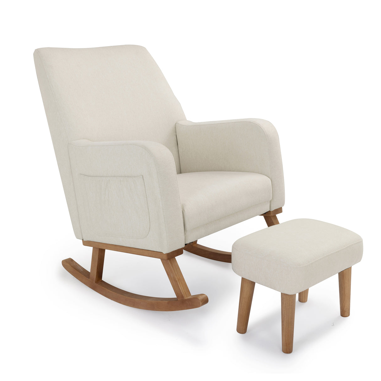 Babymore Callie Nursing Chair with Foot Stool - Ivory