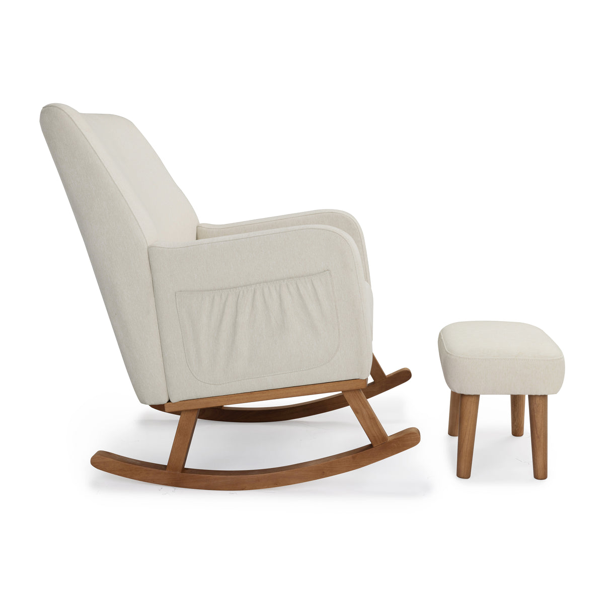 Babymore Callie Nursing Chair with Foot Stool - Ivory