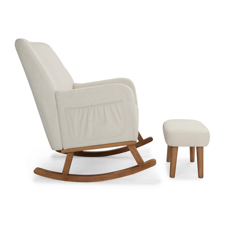 Babymore Callie Nursing Chair with Foot Stool - Ivory