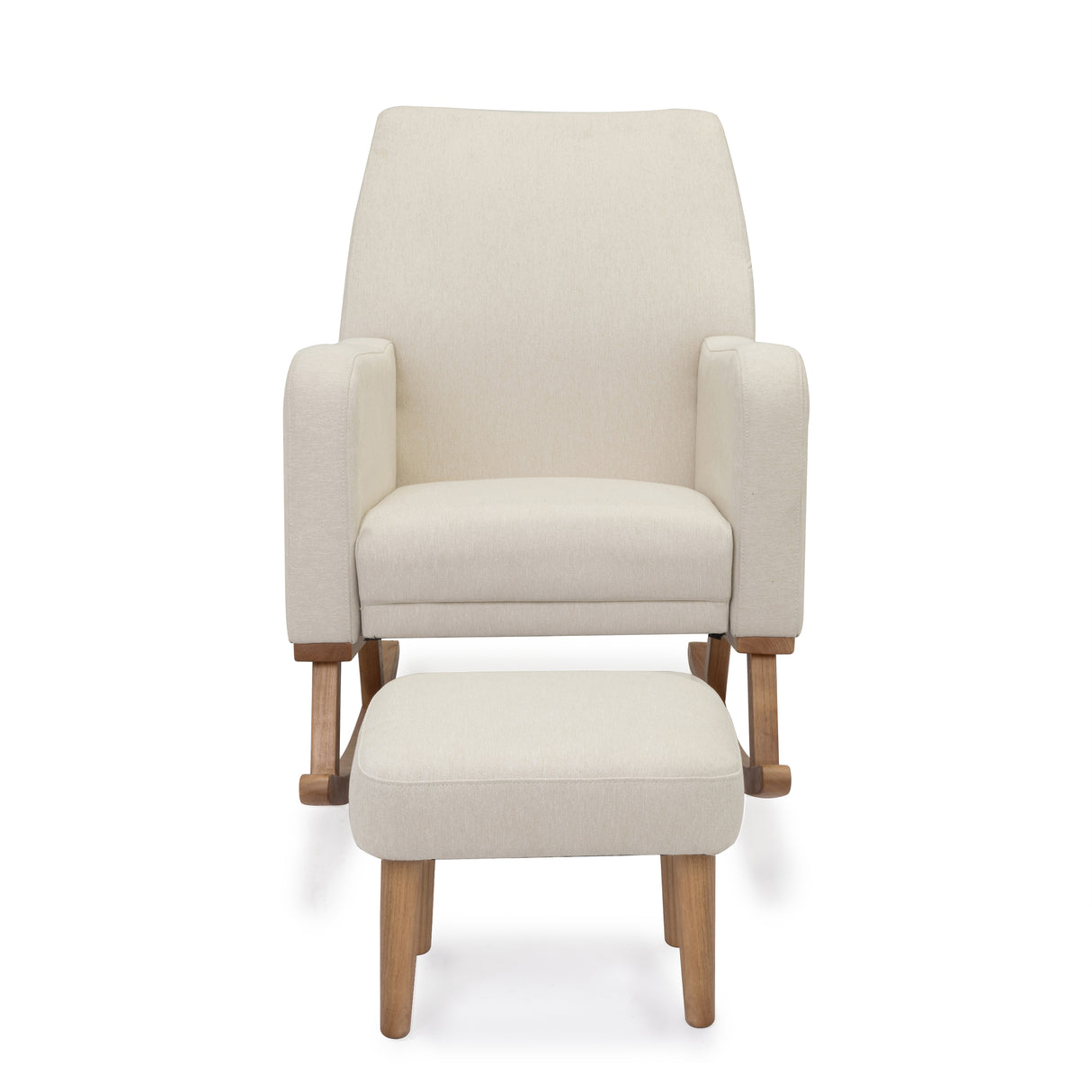 Babymore Callie Nursing Chair with Foot Stool - Ivory