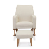 Babymore Callie Nursing Chair with Foot Stool - Ivory