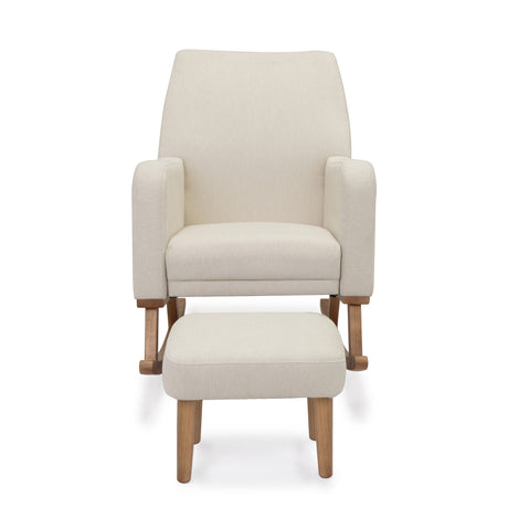 Babymore Callie Nursing Chair with Foot Stool - Ivory