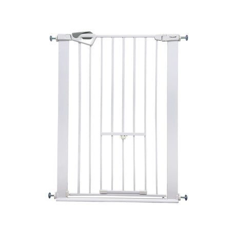 Callowesse Akita Extra Tall Baby & Pet Pressure Fit Door & Stair Safety Gate with Pet Opening | 75-82cm x H99cm - White