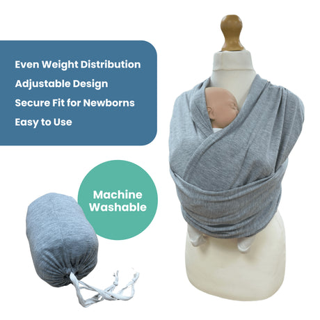 Callowesse Ergonomic Baby Wrap Carrier – Grey