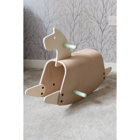 MamaToyz Pinto Wooden Rocking Horse