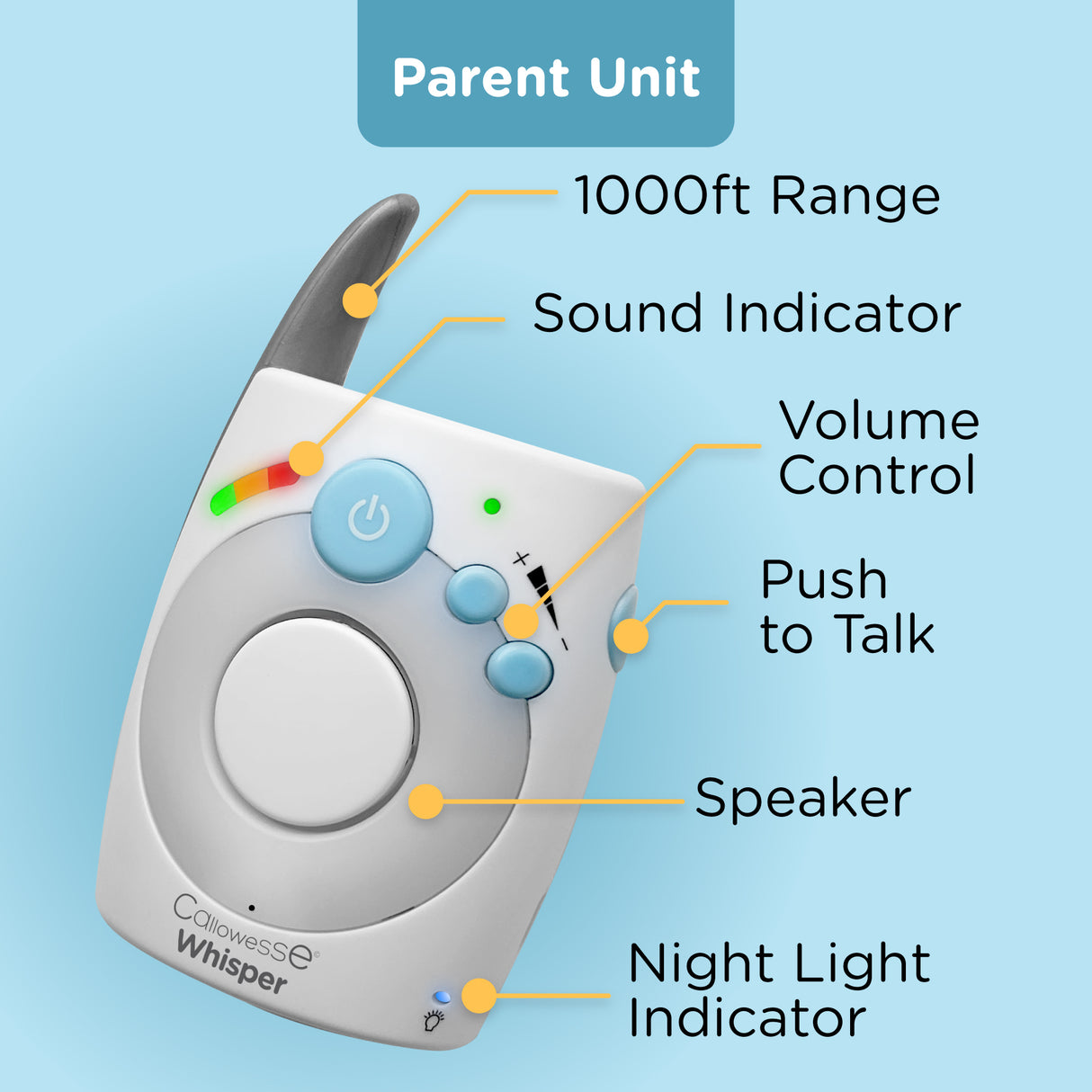 Callowesse Whisper Digital Audio Baby Monitor with DECT