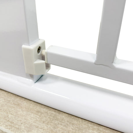 Callowesse Kishu Baby & Toddler Pressure Fit Door & Stair Safety Gate | 75-82cm x H77cm - White