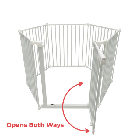 Callowesse XL Extendable Hexagonal Playpen, Fireguard and Room Divider - White