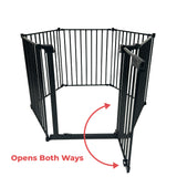 Callowesse XL Extendable Hexagonal Playpen, Fireguard and Room Divider - Black