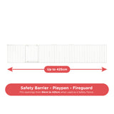 Callowesse XL Extendable Hexagonal Playpen, Fireguard and Room Divider - White