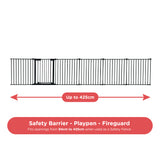 Callowesse XL Extendable Hexagonal Playpen, Fireguard and Room Divider - Black