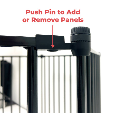 Callowesse XL Extendable Hexagonal Playpen, Fireguard and Room Divider - Black