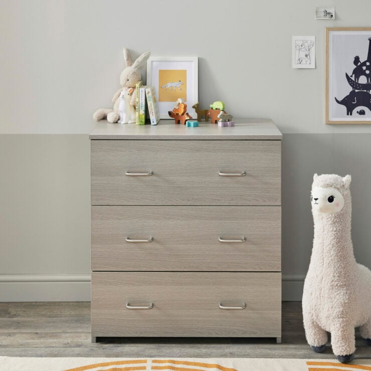 Babymore Caro Chest Changer / Dresser - Grey Wash