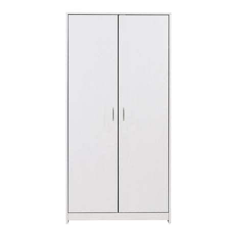 Babymore Caro 3 Piece Nursery Furniture Set with Cot Bed, Dresser and Wardrobe - White Wash