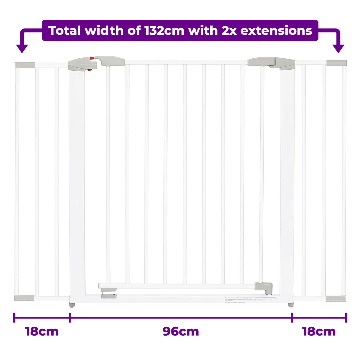 Clippasafe Swing Shut Gate 18cm Extension – White