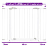 Clippasafe Swing Shut Gate 18cm Extension – White