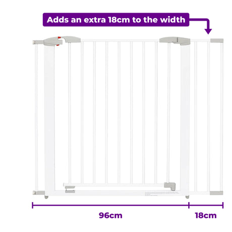Clippasafe Swing Shut Gate 18cm Extension – White