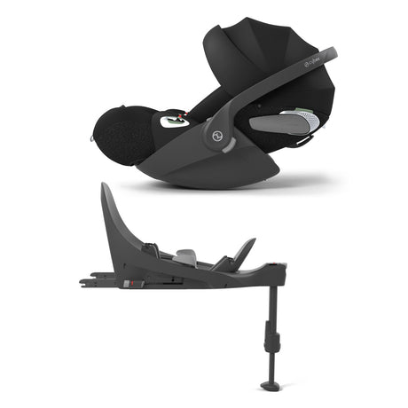 Cybex Priam Travel System with Accessories, Cloud T Car Seat & ISOFIX Base - Sepia Black / Matt Black Frame