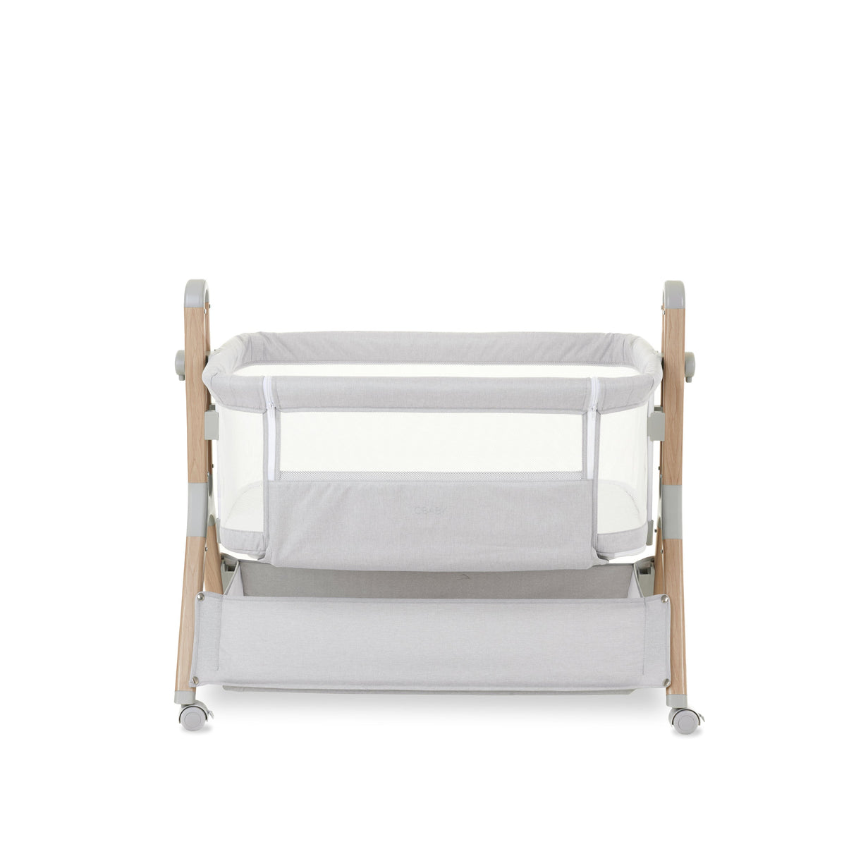 Obaby Cloud Bedside Crib - Grey