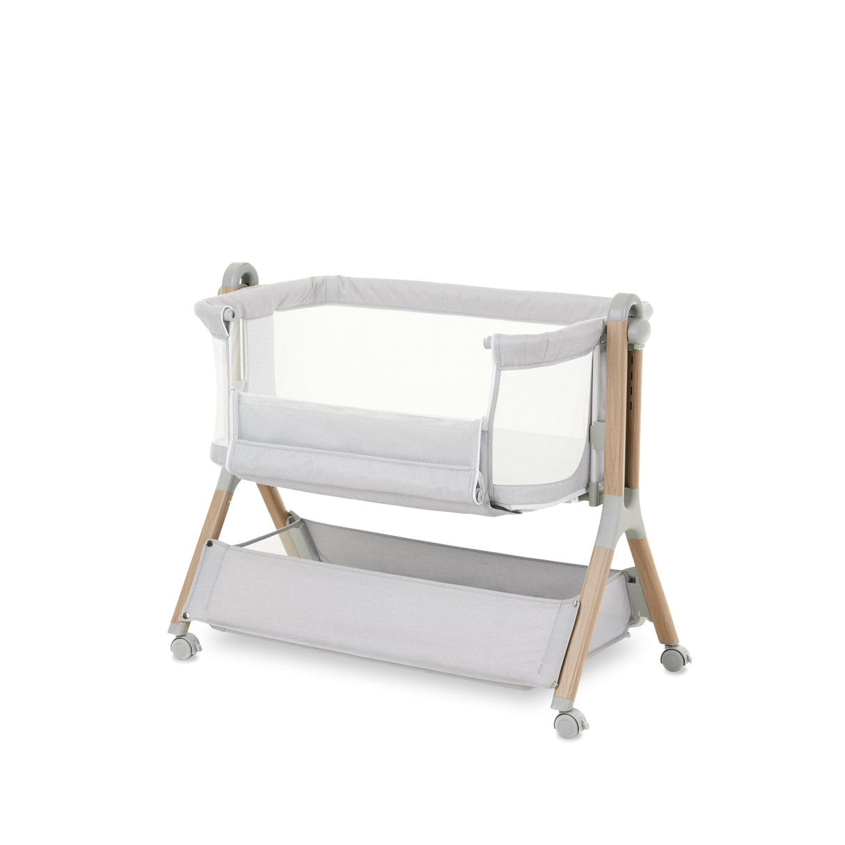Obaby Cloud Bedside Crib - Grey